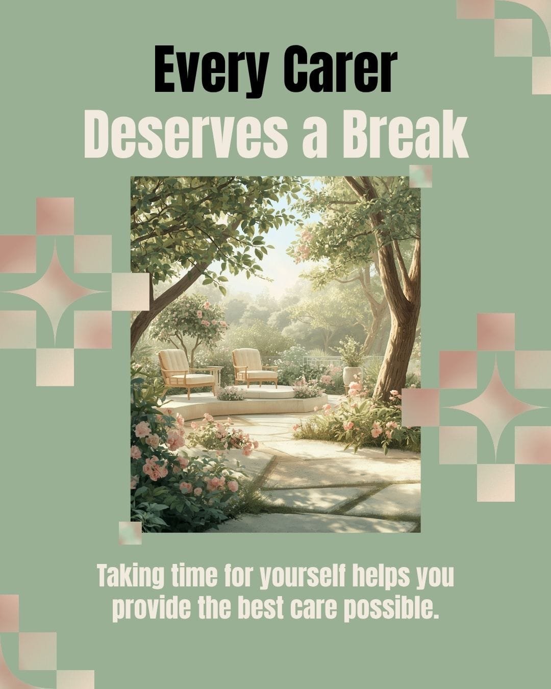 'Every carer deserves a break. And every break makes you a better carer.' — Goodwill Support, Tasmania 